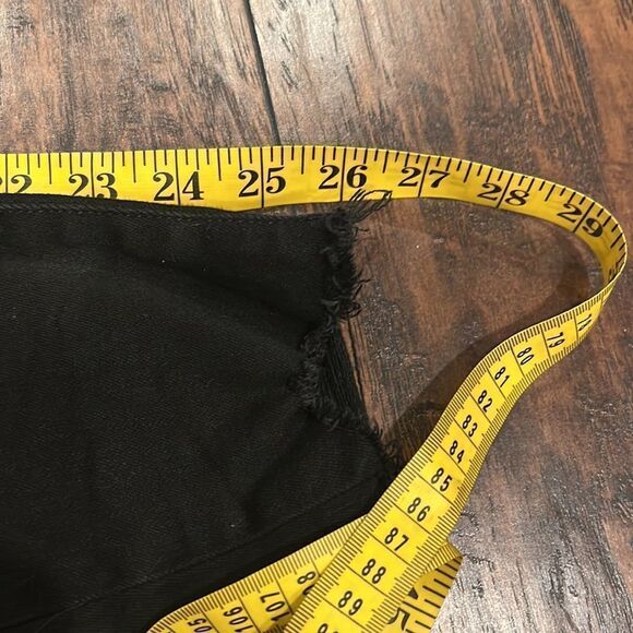 Good American good waist cropped black Jeans size 4 / 27 raw hem - Picture 11 of 11